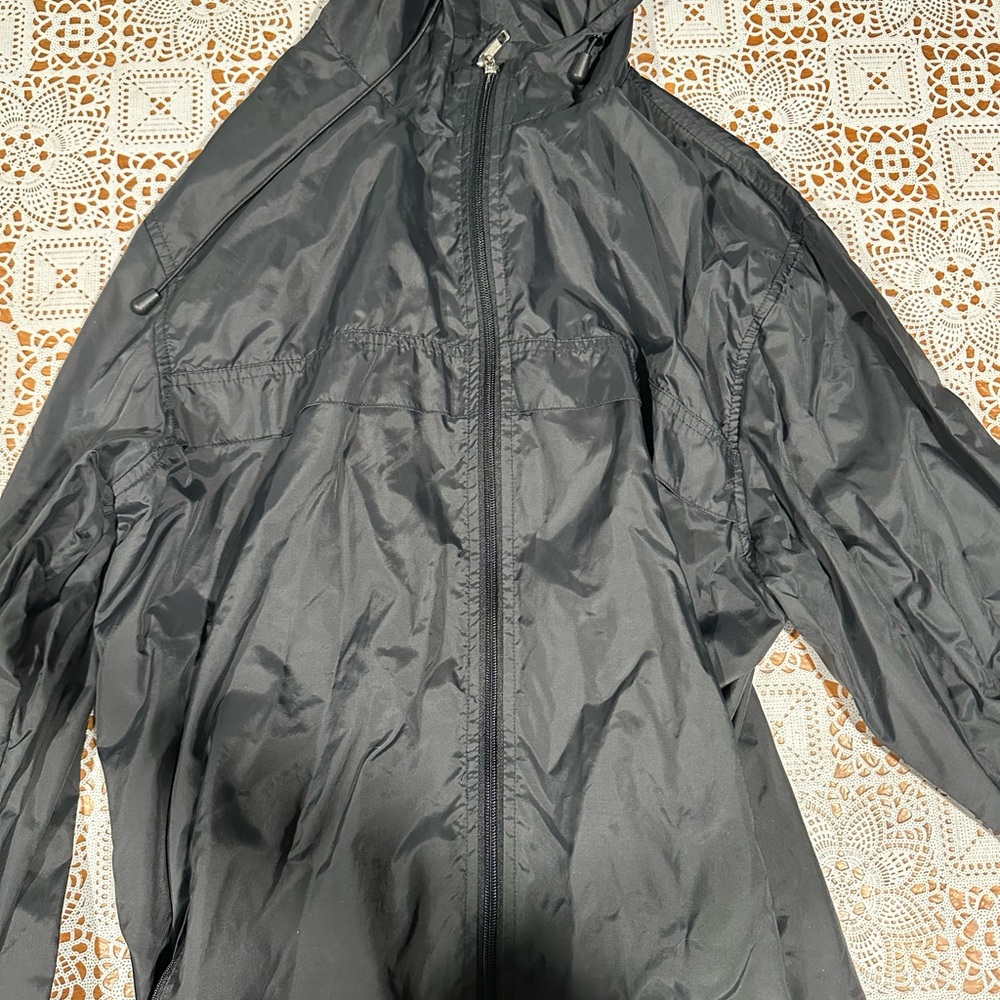 Men's Black Windbreaker Jacket Geek Lighting